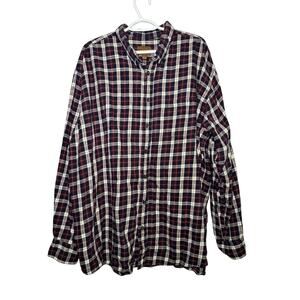 St‎ johns bay cotton plaid button down long sleeve shirt mens 3XLT outdoor chore